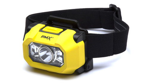 Pyramex HL100 Black/Yellow Intrinsically Safe High Power LED Headlamp for Hard Hats, (1 Each)