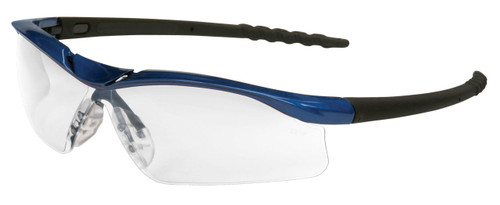 Crews DL310AF Dallas Safety Glasses Metallic Blue Frame w/Clear A/F Lens, (12 Pair)