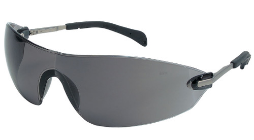 MCR Safety ST112 Scratch-Resistant Safety Glasses, Universal, Black Frame,  Gray Lens - Premier Safety