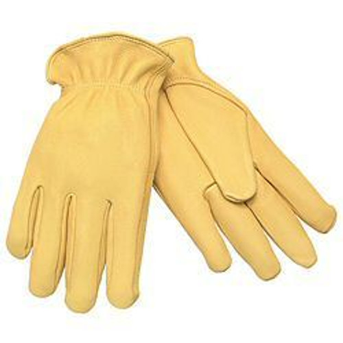 Memphis 3500M Men's Deerskin Leather Drivers Gloves Work Gloves Size M (12 Pair)