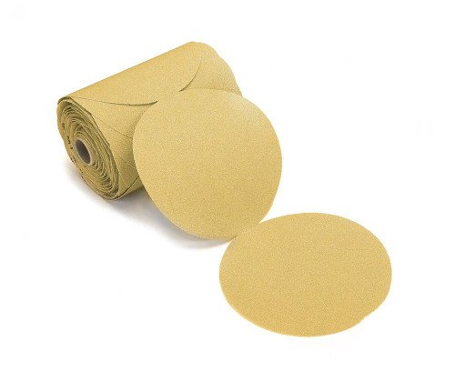 AB's Premium Gold 5" PSA Sanding Discs Roll 80 Grit (100 Per Roll)