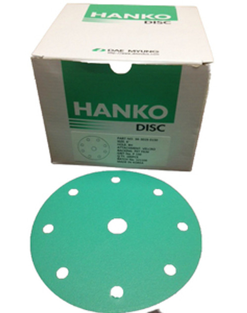 Hanko Festool-Ready 6", 9-Hole Green Film Sanding Discs Hook & Loop 1000G (100 Per Box)