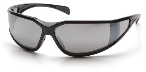 Pyramex SB5170DT Exter Safety Glasses, Frame: Glossy Black , Lens: Silver Mirror Anti-Fog (12 Pair)