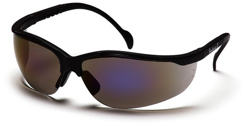 Pyramex SB1875S Venture II Safety Glasses, Frame: Black, Lens: Blue Mirror (12 Pair)