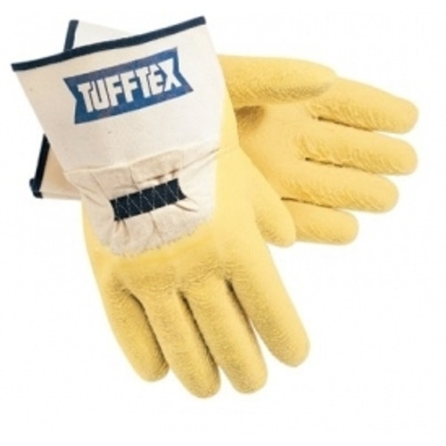 Memphis 6820 Tufftex Rubber Crinkle Finish Canvas Lining Men's Gloves, Size Large