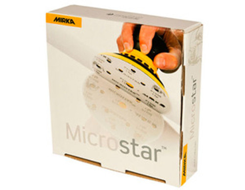 Mirka FM-622-1500 Microstar 6" Film Backed Grip Disc, 1500 Grit (50 Per Box)