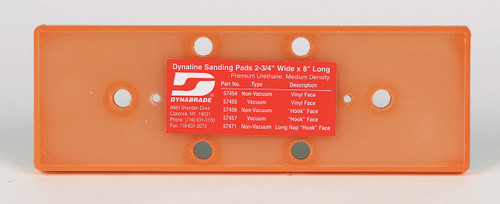 Dynabrade 57455 - 2-3/4" (70mm) W x 8" (203mm) L Vacuum Dynaline Disc Pad Vinyl-Face 3/8" (10mm) Thickness Urethane Medium Density For PSA Discs