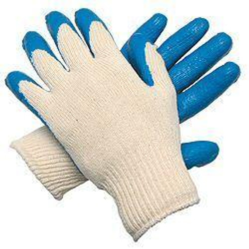 Memphis 9682 Blue Latex Dipped Work Gloves, Size Small (12 Pair)