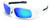 Crews SR128B Swagger Safety Glasses White w/ Blue Diamond Mirror Lens (12 Pair)