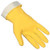 Memphis 5280 Yellow Flock-Lined Latex Glove Straight Cuff, Size 8 - 8 1/2 (12 Pair)