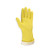 Cordova 4259R Standard Yellow Flock-Lined Latex Gloves, Size Large (12 Pair)