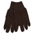 Memphis 7100P Brown Jersey Work Gloves All Cotton, Size Large