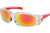 Crews SR14R Swagger Safety Glasses Clear Frame with Fire Mirror Lens