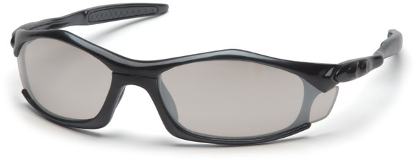 Pyramex SB4380D Solara Safety Glasses, Frame: Black, Lens: Indoor/Outdoor Mirror (12 Pair)