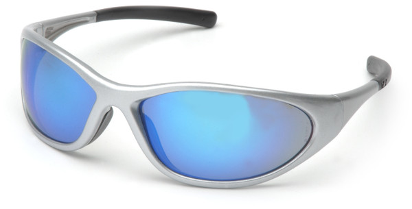 Pyramex SS3365E Zone II Safety Glasses, Frame: Silver, Lens: Ice Blue Mirror (1 Pair)