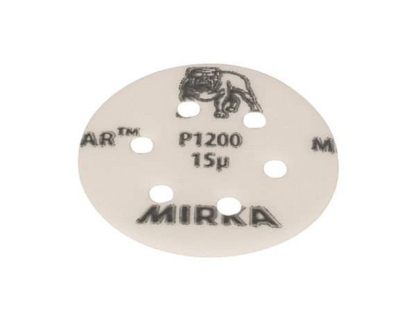 Mirka FM-634-1000 - Microstar 3" 6-Hole Film Backed Vacuum Grip Disc 1000 Grit