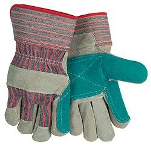 Major Glove 30-3110 Green Double Leather Palm Glove (12 Pair)
