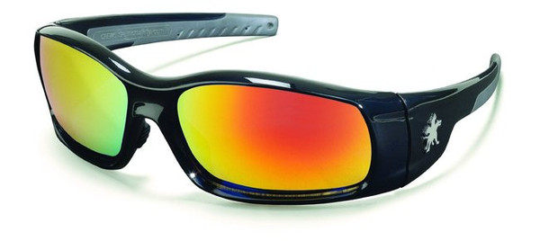 Crews SR11R Swagger Safety Glasses Black Frame with Fire Mirror Lens (12 Pair)