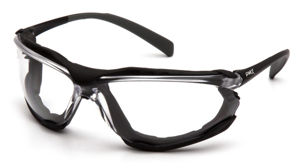 Pyramex SB9310ST Proximity Safety Glasses Black Frame with Clear H2X Anti-Fog Lens (12 Pair)