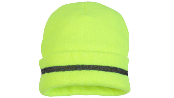 Pyramex RH110 Hi-Vis Reflective Lime Knit Cap, (12 Each)