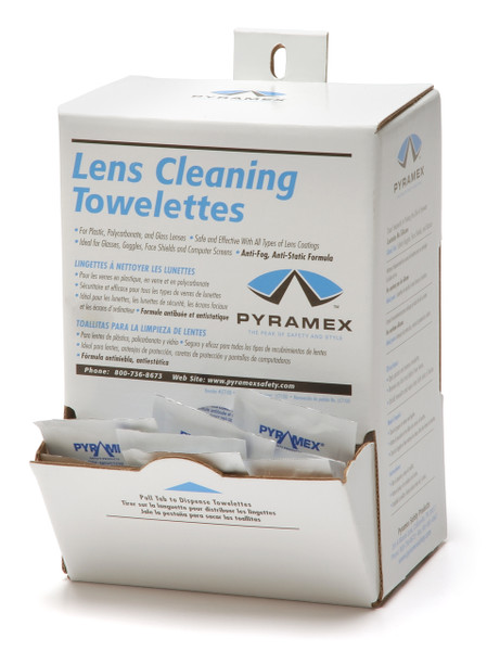 Pyramex LCT100 Lens Cleaning Towelette Wipes Box (1 Each)