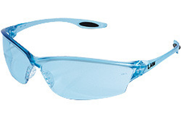 Crews LW213 Law 2 Safety Glasses Light Blue w/ Light Blue Lens (12 Pair)