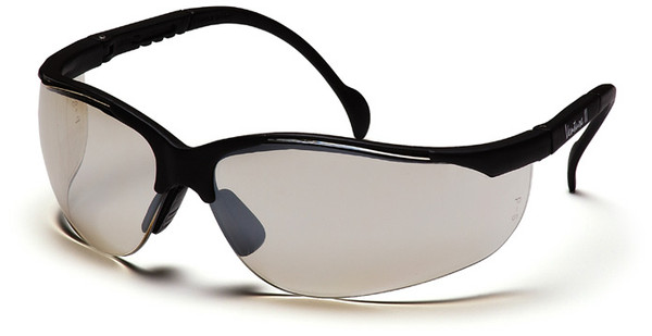 Pyramex SB1880S Venture II Safety Glasses, Frame: Black, Lens: Indoor/Outdoor Mirror (12 Pair)