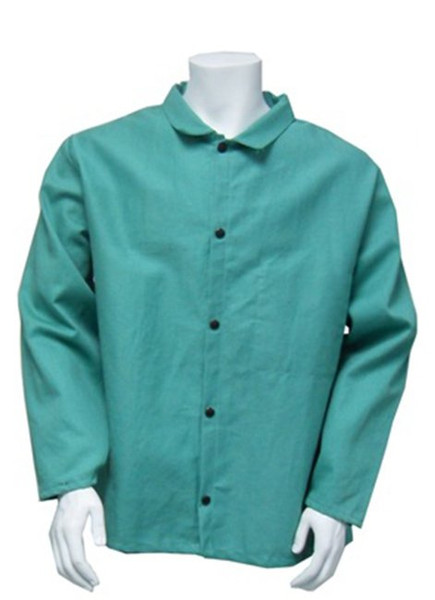 Chicago Protective Apparel 30" FR 100% Cotton Green Welding Coat/Jacket Small (1 Each)