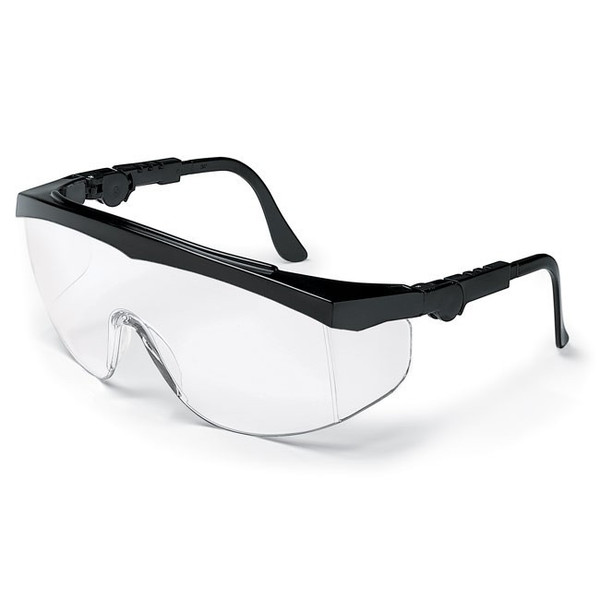 Crews TK110 Tomahawk Safety Glasses Black Frame w/ Clear Lens (12 Pair)