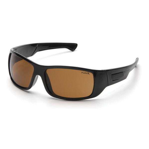 Pyramex SB8515DT Furix Safety Glasses, Frame: Black, Lens: Coffee Anti-Fog (12 Pair)