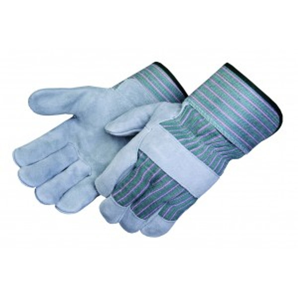 Liberty Glove 3260QXXL Green Split Leather Palm Gloves, 2 1/2", Rubberized Cuffs, Size XXLarge (12 Pairs)