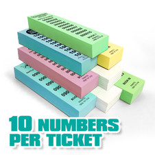 Vertical Strip Raffle Tickets 10#