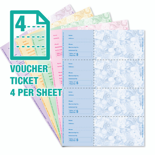 A4 Voucher Ticket