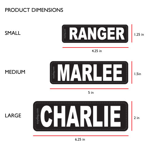 Custom Side badge Size Comparison And Measurements