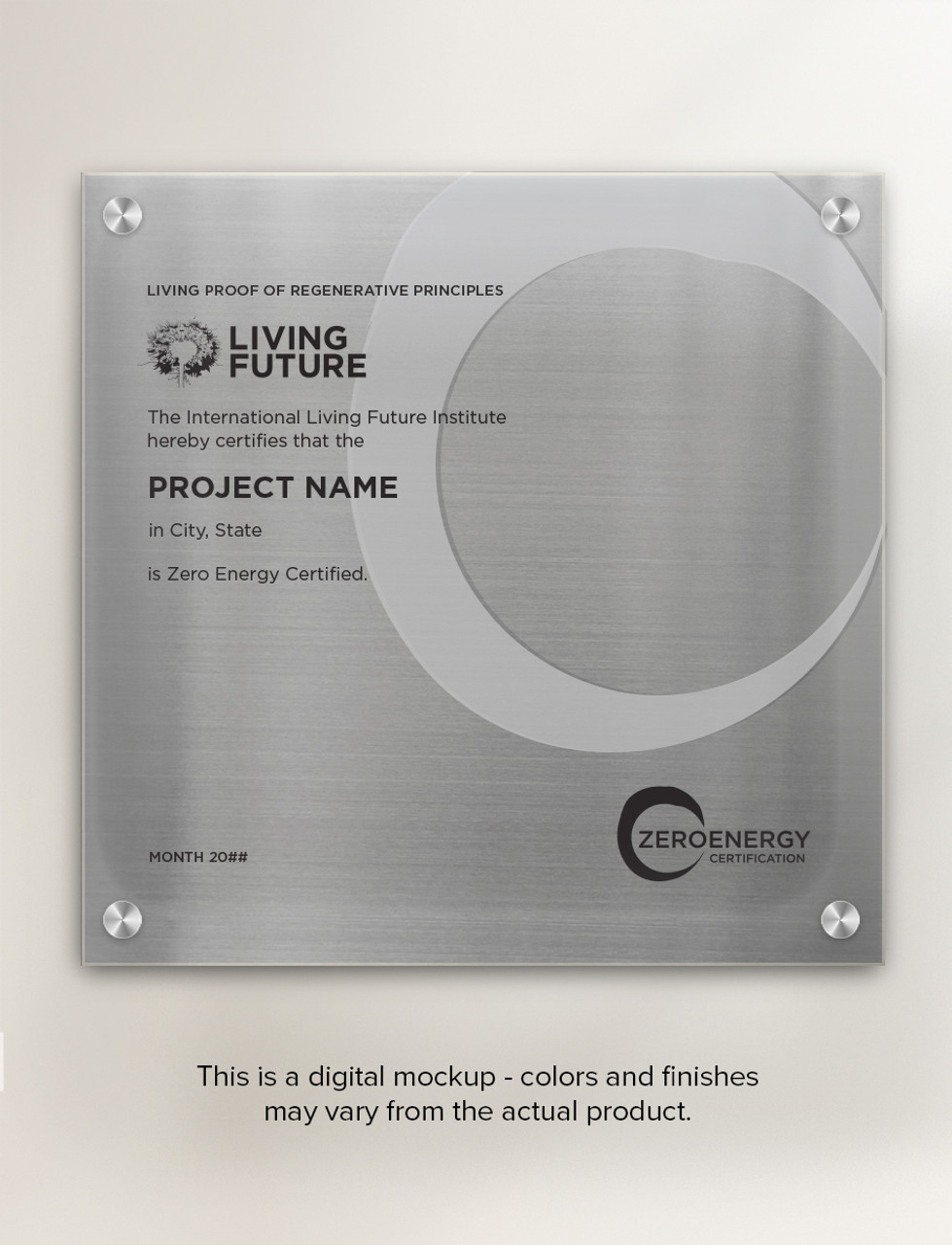 Zero Energy Award Plaques | Living Future Awards powered by