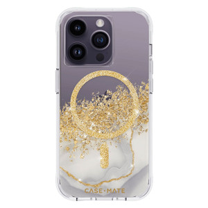 Case-Mate Karat Marble MagSafe Case iPhone 14 Pro - White Marble