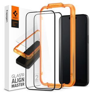 Spigen GLAS.tR AlignMaster Full Cover 2PCS Screen Protector iPhone 15 Pro - Black
