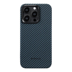 Pitaka MagEZ Case 4 iPhone 15 Pro - Black/Blue Twill