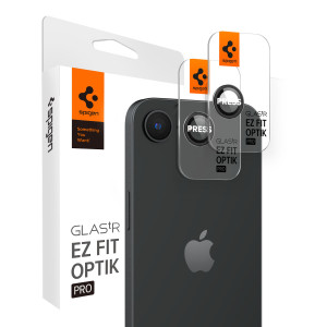 Spigen GLAS.tR EZ Fit Optik Pro 2PCS Camera Lens Protector iPhone 16e - Black