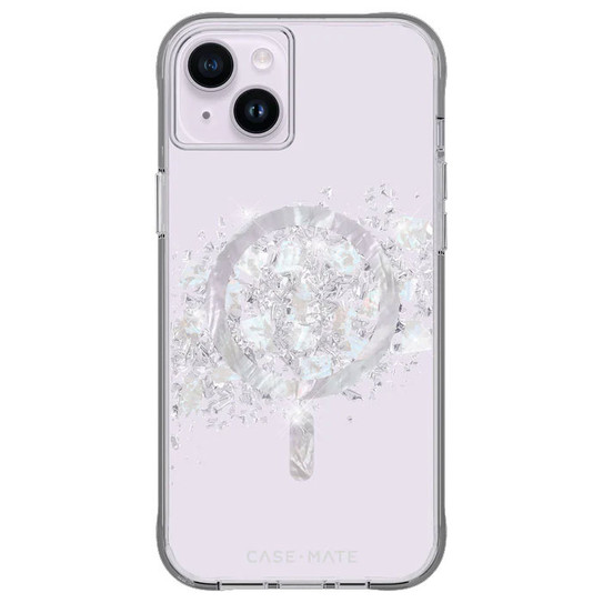 Case-Mate Karat Touch of Pearl Case iPhone 14 Plus - White/Black Case-Mate Karat Touch of Pearl Case iPhone 14 Plus - White/Black