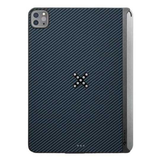 Pitaka MagEZ Pro Case iPad Pro 12.9" 5th/6th Gen (2021/2022) with PitaFlow Charger - Black/Blue Twill