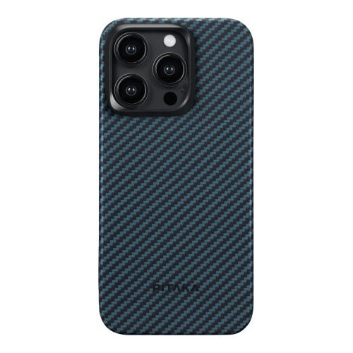 Pitaka MagEZ Case 4 iPhone 15 Pro - Black/Blue Twill