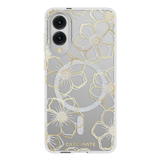 Case-Mate Floral Gems with Magnet Case Samsung Galaxy S25 Edge - Clear/Gold