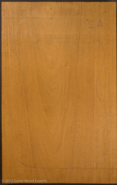 2A 1 Piece Guatemalan Mahogany Body, 2.7 lbs/bf to 3.2 lbs/bf