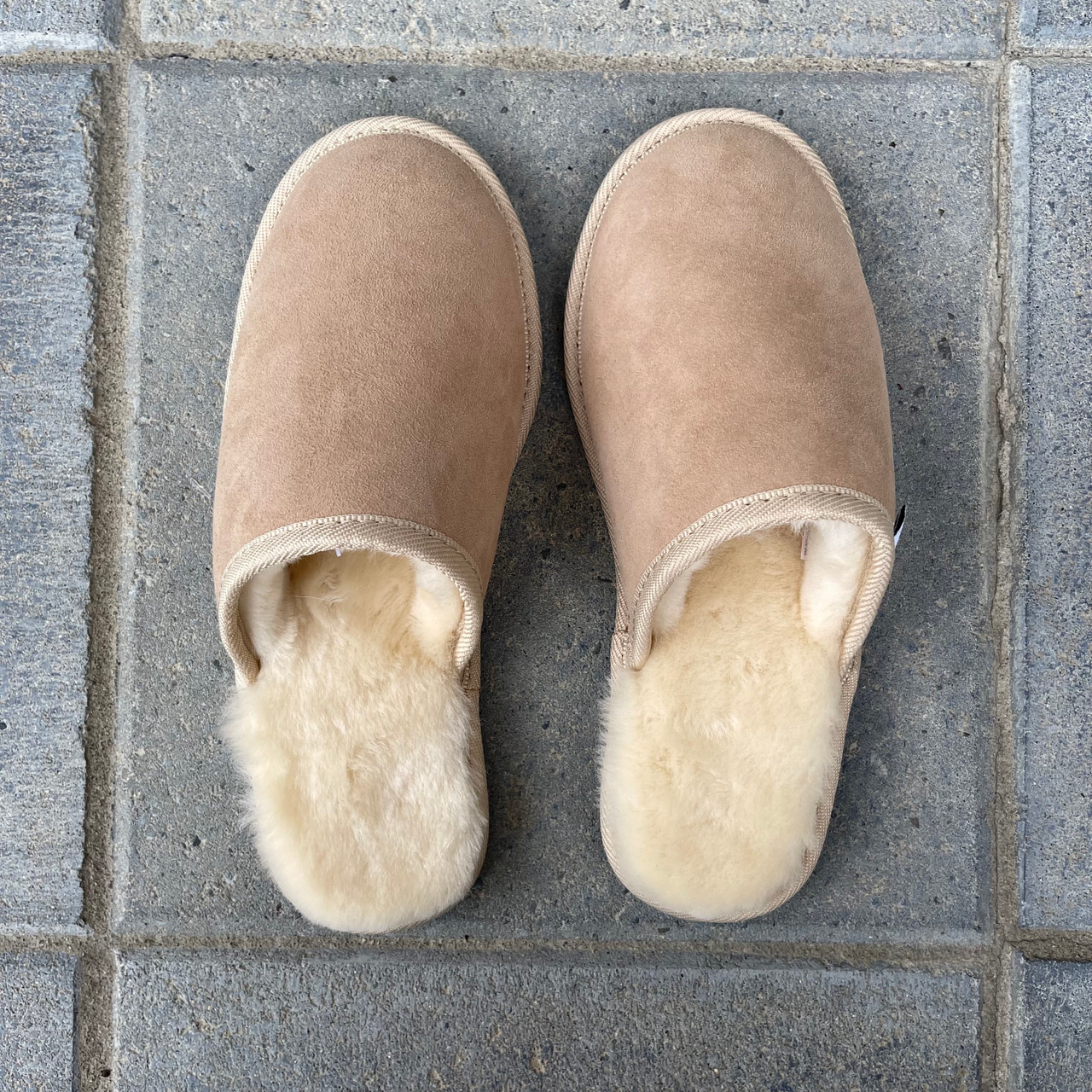 mens sheepskin scuffs