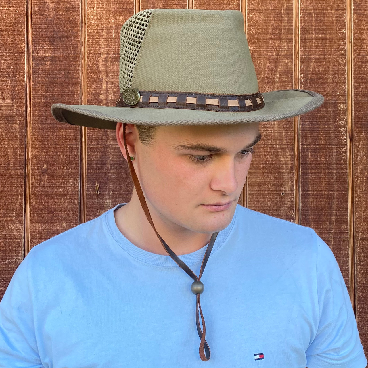 Selke 'The Visor Airhead' Khaki Canvas/Mesh Hat The Tin Shed