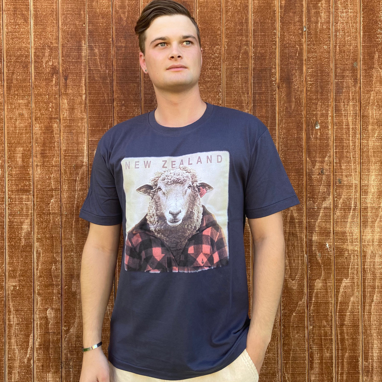 Mens Cotton Tee 'Swandri Sheep 