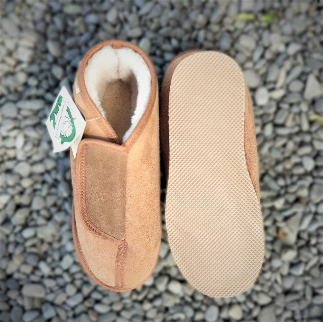 Sheepskin Velcro Fastening Slipper