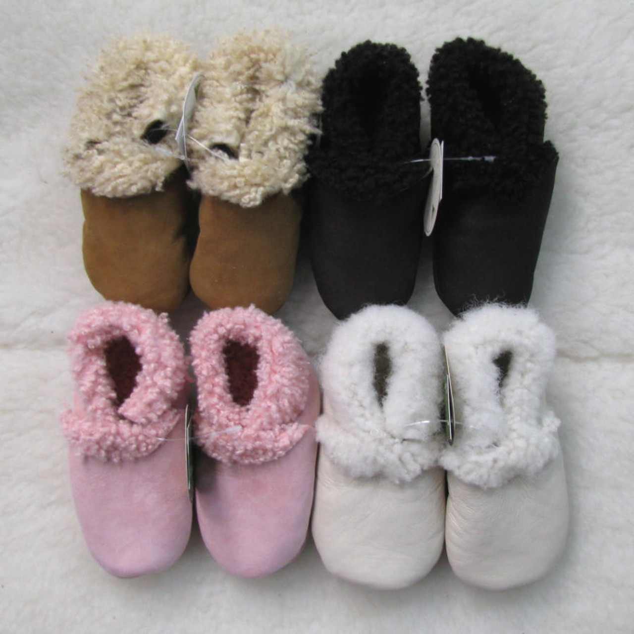 lambskin baby booties