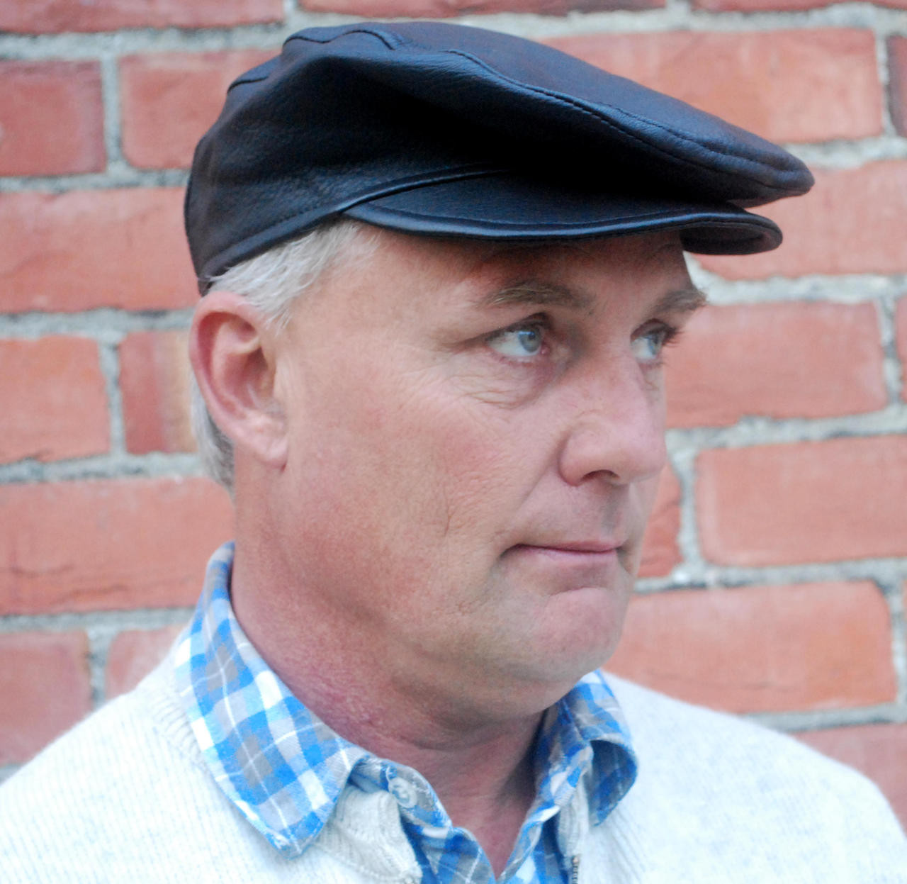 Selke Leather Deerskin Cheesecutter Cap 